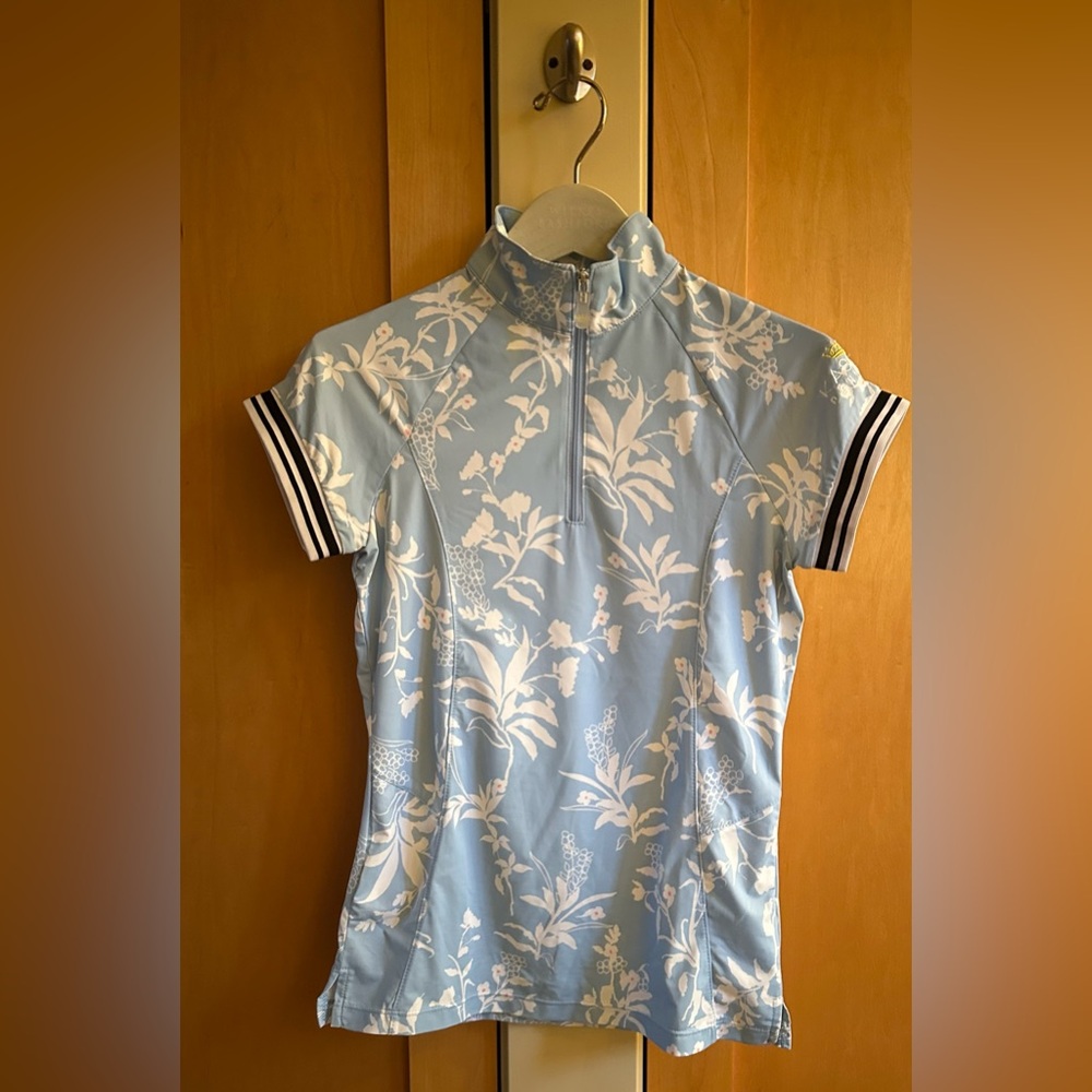 Kastel Denmark Cap Sleeve 1/4 Zip Sun Shirt, XS, Great Condition!